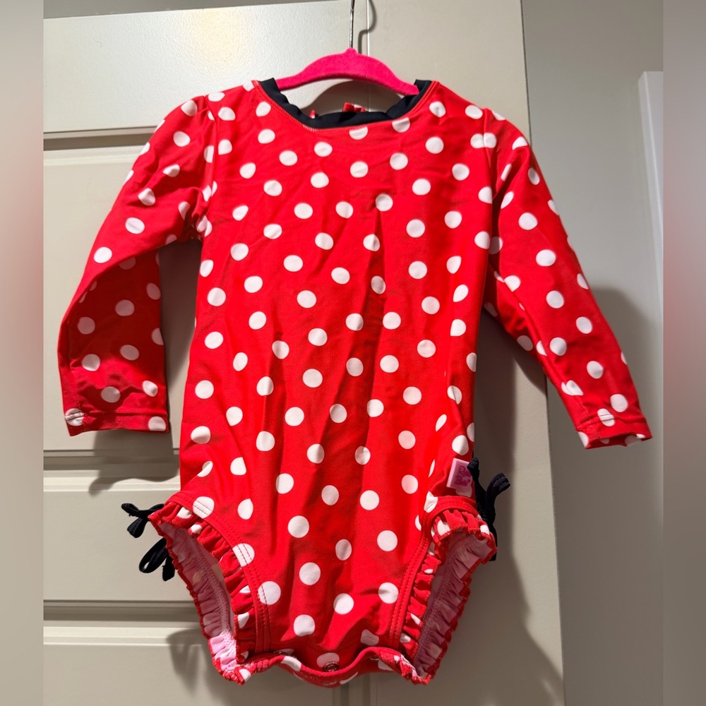 Ruffle butts Red Polka Dot Long Sleeve Bodysuit size 18-24